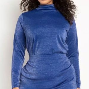 Eloquii Lurex mock neck top